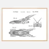 Patenttegning - Batman - Batmobile 1996 IIII Plakat (21x29.7 cm (A4))