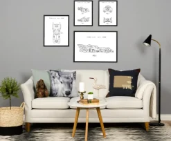 Patenttegning - Batman - Batmobile 1990 III Plakat (21x29.7 cm (A4))