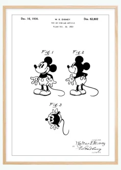 Patenttegning - Disney - Mickey Mouse Plakat (21x29.7 cm (A4))