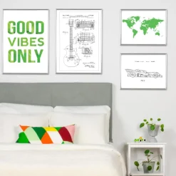 Patenttegning - Elguitar I Plakat (21x29.7 cm (A4))