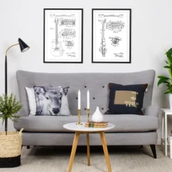 Patenttegning - Elguitar I Plakat (21x29.7 cm (A4))