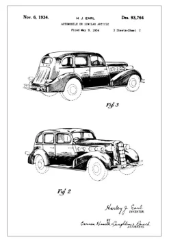 Patenttegning - La Salle II Plakat (21x29.7 cm (A4))