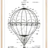 Patenttegning - Luftballon - Hvid Plakat (21x29.7 cm (A4))