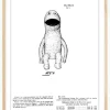 Patenttegning - Muppets - Kermit II Plakat (21x29.7 cm (A4))
