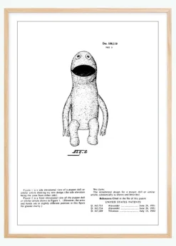 Patenttegning - Muppets - Kermit II Plakat (21x29.7 cm (A4))