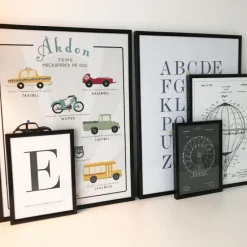 Patenttegning - Pariserhjul - Sort Plakat (21x29.7 cm (A4))