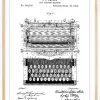 Patenttegning - Skrivemaskine Plakat (21x29.7 cm (A4))