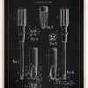 Patenttegning - Skruetrækker - Sort Plakat (21x29.7 cm (A4))