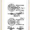 Patenttegning - Star Trek - USS Enterprise Plakat (21x29.7 cm (A4))