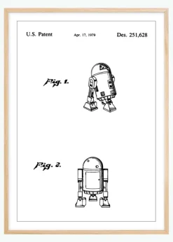 Patenttegning - Star Wars - R2-D2 Plakat (21x29.7 cm (A4))