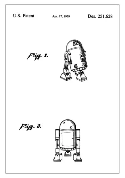 Patenttegning - Star Wars - R2-D2 Plakat (21x29.7 cm (A4))