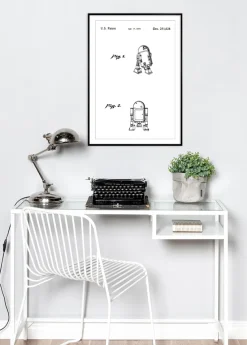 Patenttegning - Star Wars - R2-D2 Plakat (21x29.7 cm (A4))