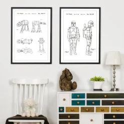 Patenttegning - Star Wars - Walker - Hvid Plakat (21x29.7 cm (A4))