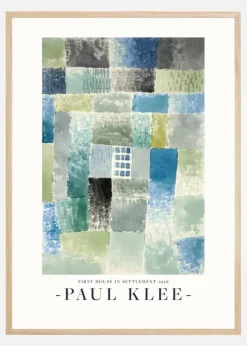 Paul Klee - First House in a Settlement 1926 Plakat (21x29.7 cm (A4))