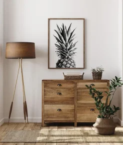 Pineapple Bw Plakat (21x29.7 cm (A4))