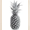 Pineapple Grey Plakat (21x29.7 cm (A4))