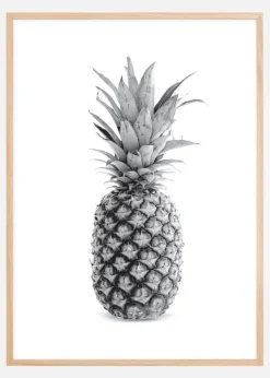 Pineapple Grey Plakat (21x29.7 cm (A4))