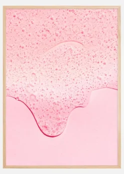 Pink Bubbles Plakat (21x29.7 cm (A4))