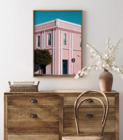 Pink Building Plakat (21x29.7 cm (A4))