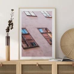 Pink Plastered wall Plakat (21x29.7 cm (A4))