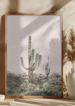 Pink Saguaro Plakat (21x29.7 cm (A4))