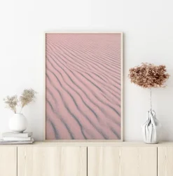 Pink Sandy Waves Plakat (21x29.7 cm (A4))