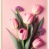 Pink Tulips Plakat (21x29.7 cm (A4))