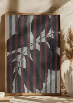 Plant And Stripes Plakat (21x29.7 cm (A4))