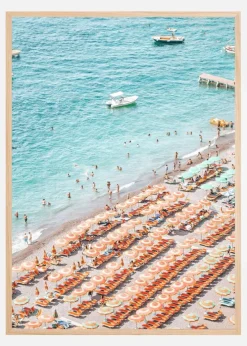 Positano Beach Scene Plakat (21x29.7 cm (A4))