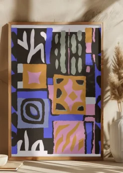 Purple Peru Pattern Plakat (21x29.7 cm (A4))