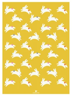 Rabbit - yellow Plakat (30x40 cm)