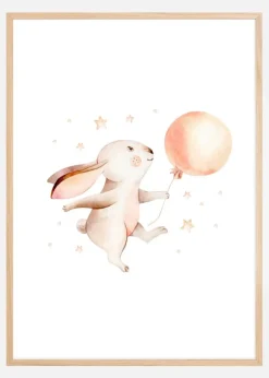 Rabbit Balloon Plakat (21x29.7 cm (A4))