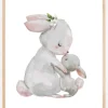 Rabbit Family Watercolor Plakat (21x29.7 cm (A4))