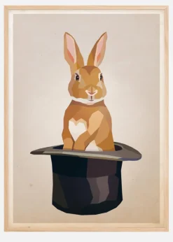 Rabbit in hat Plakat (21x29.7 cm (A4))