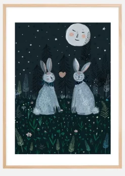 Rabbits in the Forest Plakat (21x29.7 cm (A4))