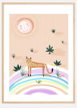 Rainbow Leopard Plakat (21x29.7 cm (A4))