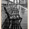 Rainy day on the bridge Plakat (21x29.7 cm (A4))