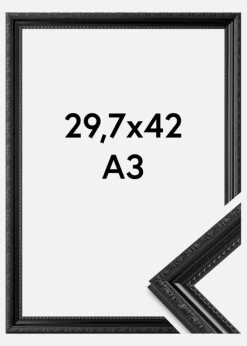 Ramme Abisko Akrylglas Sort 29,7x42 cm (A3)