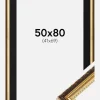 Ramme Abisko Guld 50x80 cm - Passepartout Sort 42x70 cm