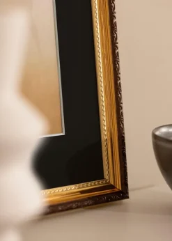 Ramme Abisko Guld 15x15 cm - Passepartout Sort 9x9 cm