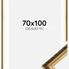 Ramme Abisko Guld 70x100 cm - Passepartout Hvid 59,4x84 cm (A1)