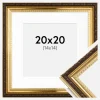 Ramme Abisko Guld 20x20 cm - Passepartout Hvid 15x15 cm