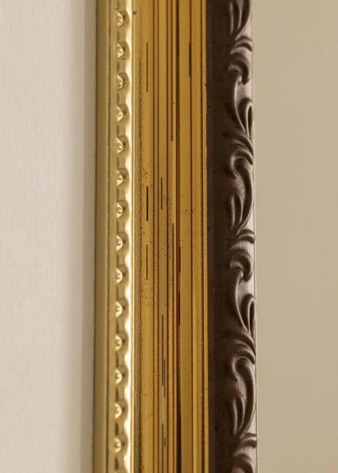 Ramme Abisko Guld 50x50 cm - Passepartout Hvid 40x40 cm