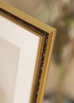 Ramme Abisko Guld 45x60 cm - Passepartout Hvid 12x18 inches (30,48x45,72 cm)