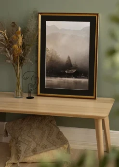 Ramme Abisko Guld 45x60 cm - Passepartout Sort 35x50 cm