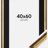 Ramme Abisko Guld 40x60 cm - Passepartout Sort 30x50 cm
