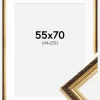 Ramme Abisko Guld 55x70 cm - Passepartout Hvid 45x60 cm