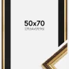Ramme Abisko Guld 50x70 cm - Passepartout Sort 16x24 inches (40,64x60,96 cm)