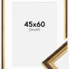 Ramme Abisko Guld 45x60 cm - Passepartout Hvid 35x50 cm