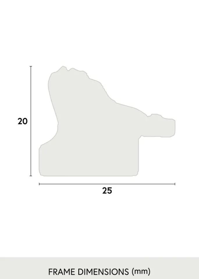 Ramme Abisko Guld 40x40 cm - Passepartout Sort 25x25 cm